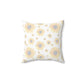 Sunflower pattern with Cute Cat's Design Spun Polyester Square Indoor Pillow