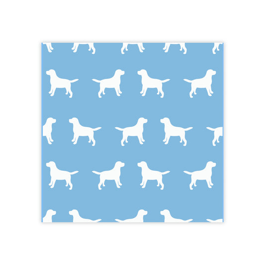 Light blue White Dogs design Post-it® Note Pads