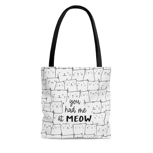 You had me at Meow Cute Cat's Design Tote Bag (AOP)