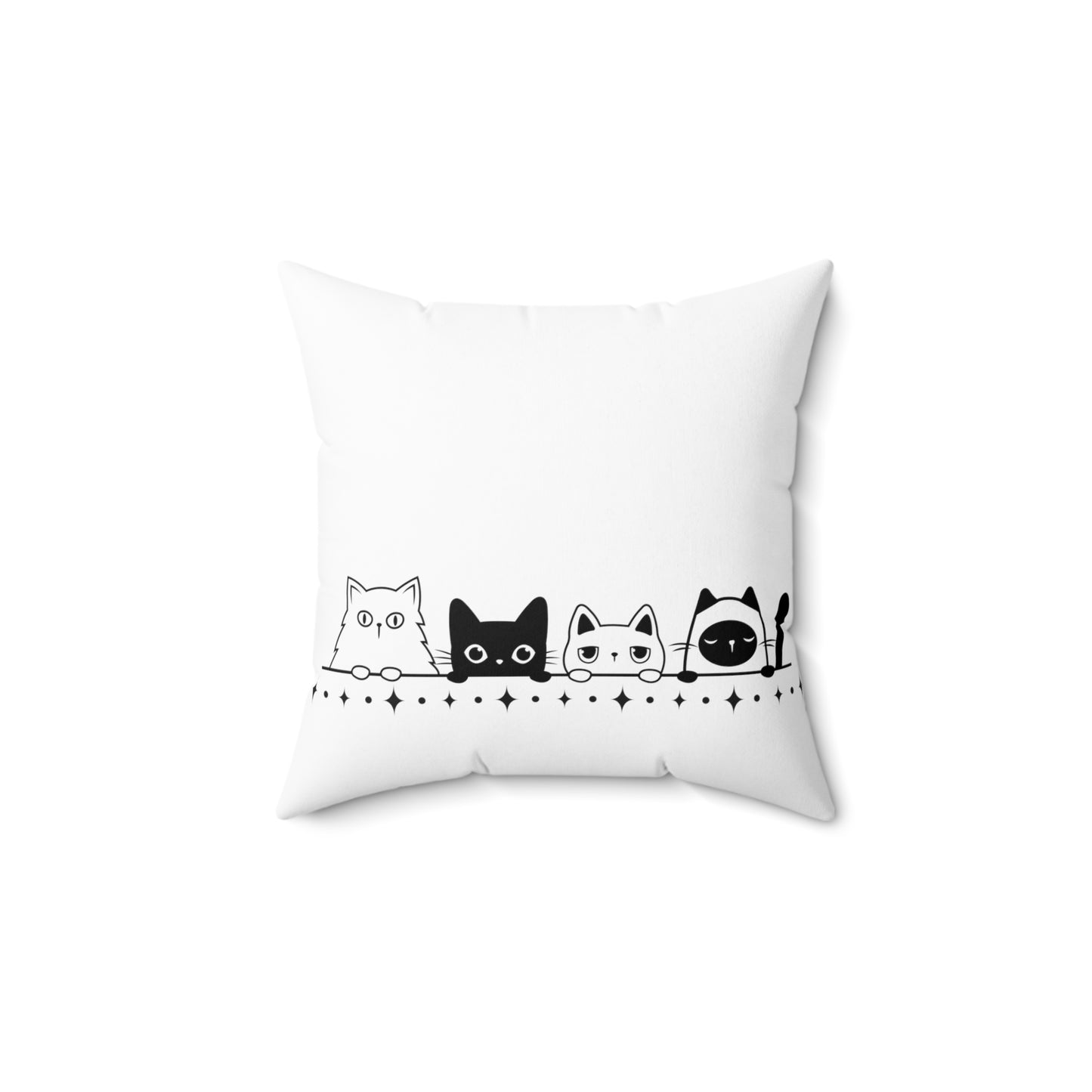 Cute Cat/Cat Rule's Design Spun Polyester Square Indoor Pillow
