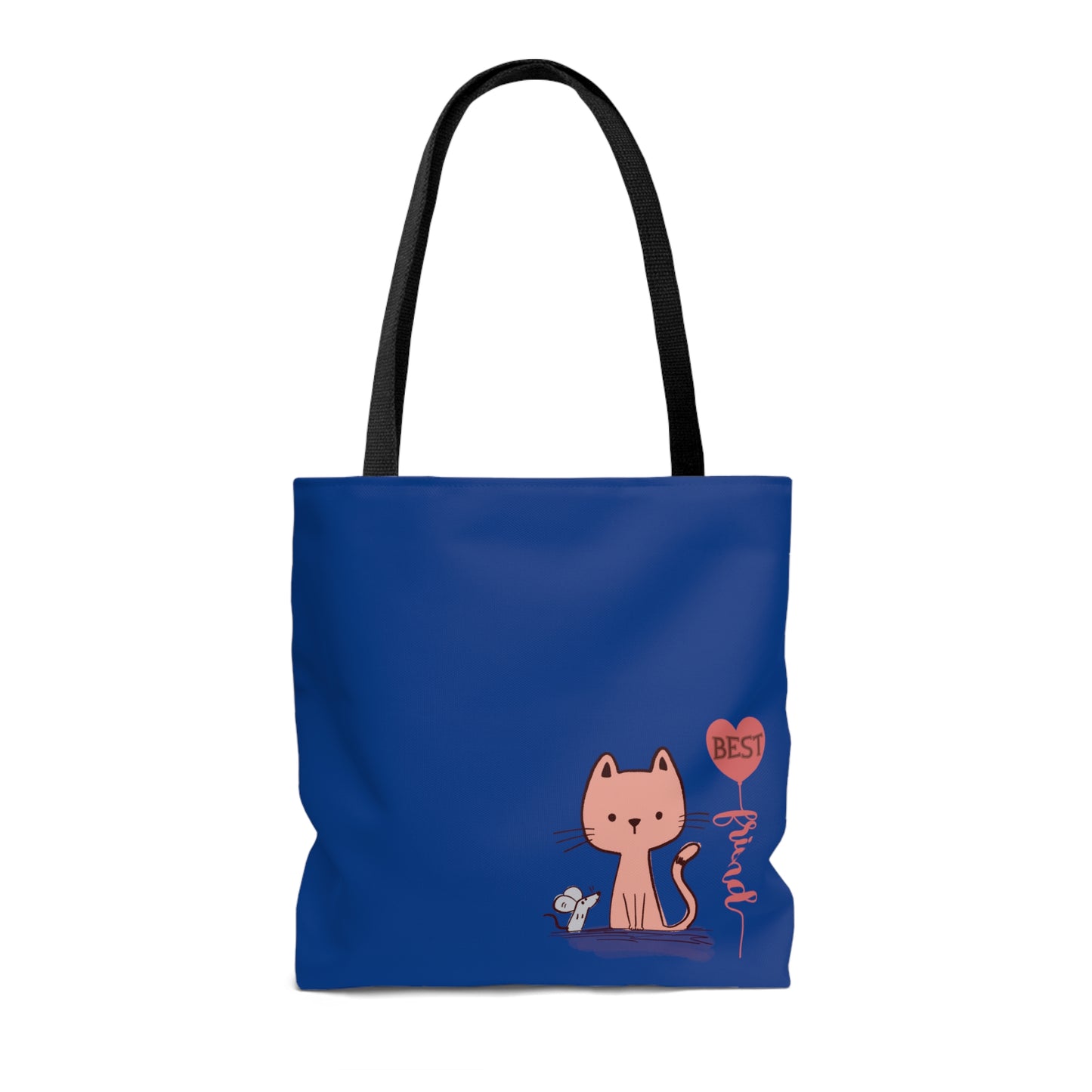 Best Friend Cute Cat & Mouse Design Tote Bag (AOP)