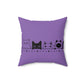 Start your day with smile Cute Cat Spun Polyester Square Indoor Pillow