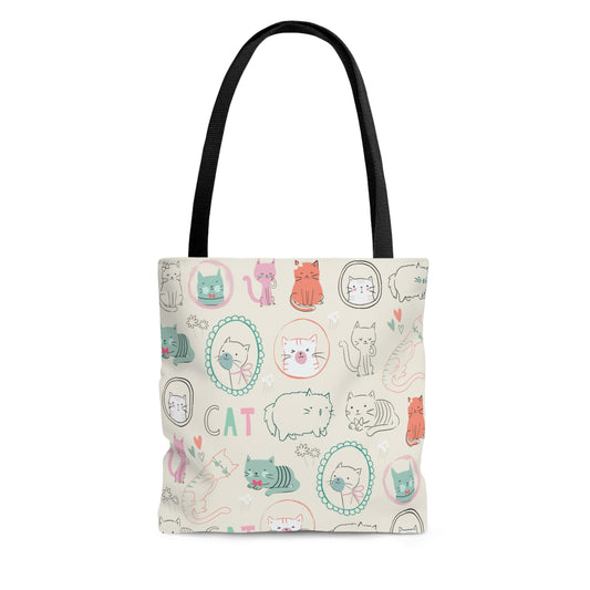 Lots of Cute Cats Design Tote Bag (AOP)