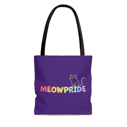 MeowPride logo with Cute Cat's Design Tote Bag (AOP)