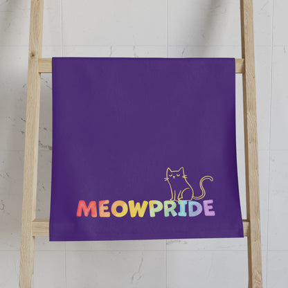 Meowpride logo with Cute Cat's Design Hand Towel 16″ × 28″