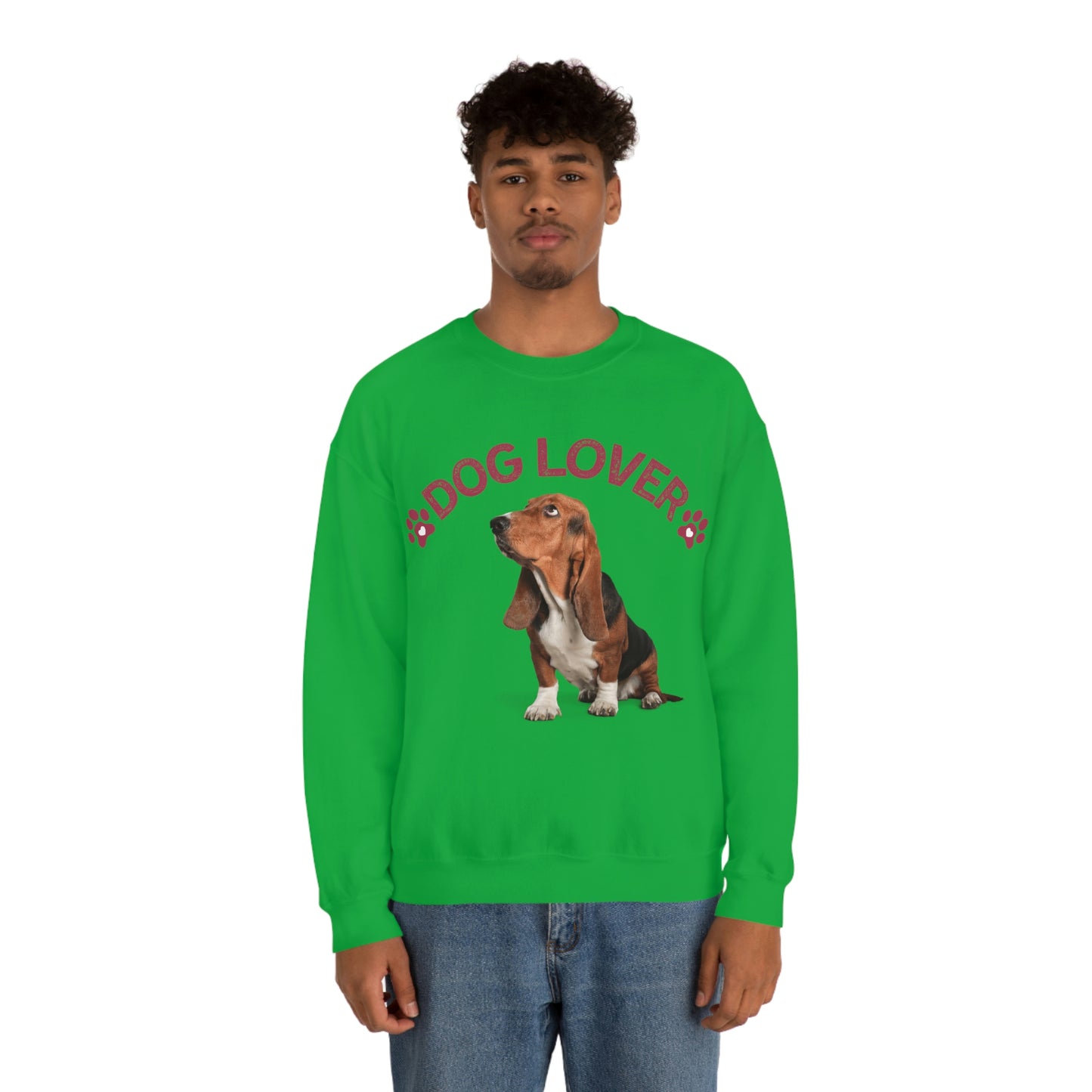 "Dog Lover" Basset Hound Unisex Heavy Blend™ Crewneck Sweatshirt