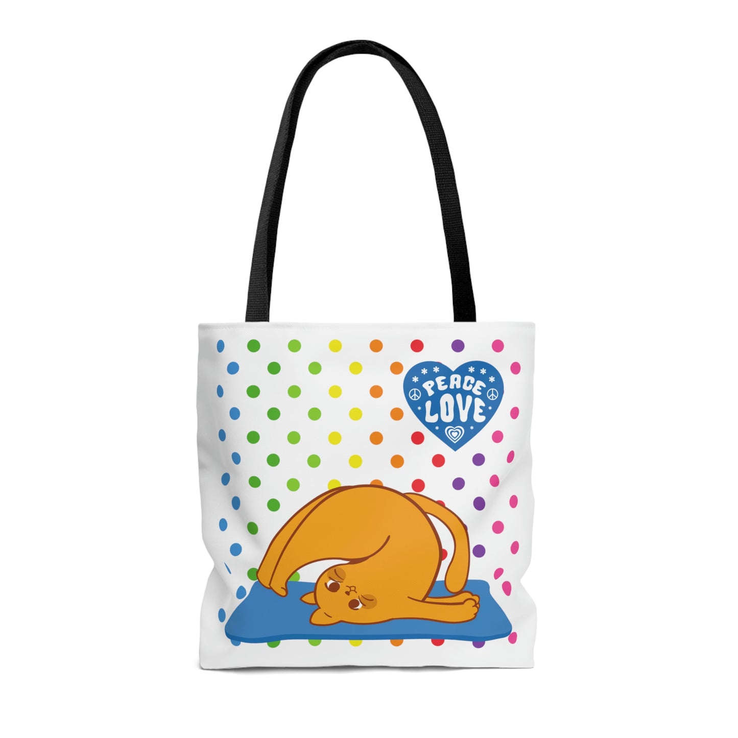 Good Vibes YOGA CAT Tote Bag (AOP)