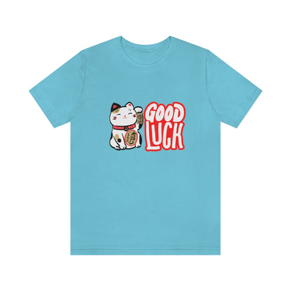 Japanese Good Luck CAT Jersey Short Sleeve Tee