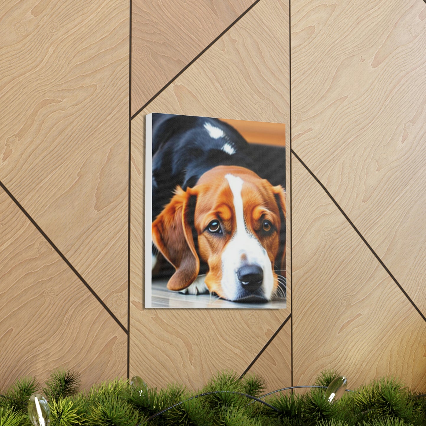 Adorable Dog Gazing at You Canvas Gallery Wraps poster