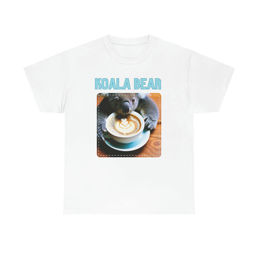 Koala Bear with Latte/Coffee Latte Art Graphic tee shirt