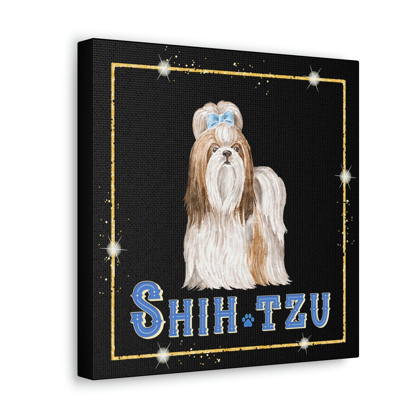 Beautiful Shih tzu dog design Canvas Gallery Wraps poster