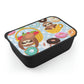 Sloth & Donuts design Lunch Box / " PLA Bento Box " with Band and Utensils
