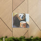 " Coffee  " Adorable Sloth with Coffee design Canvas Gallery Wraps poster