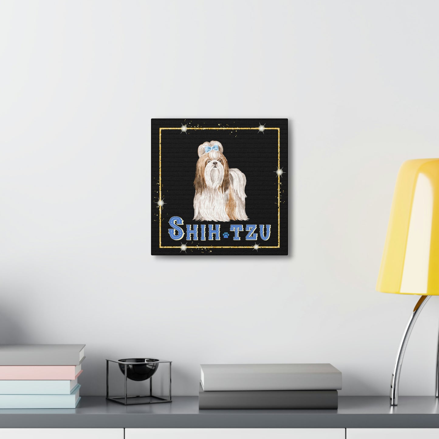 Beautiful Shih tzu dog design Canvas Gallery Wraps poster