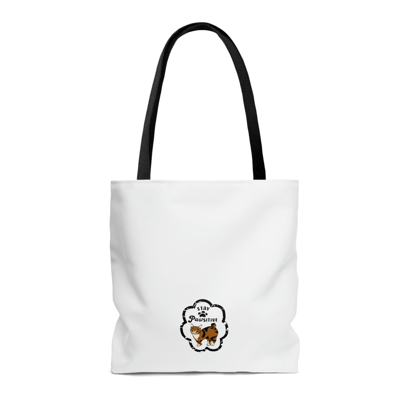Saty Pawsitive Cute Cat Tote Bag (AOP)
