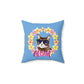 Aloha Tropical design with Sunglasses Cats Spun Polyester Square Indoor Pillow