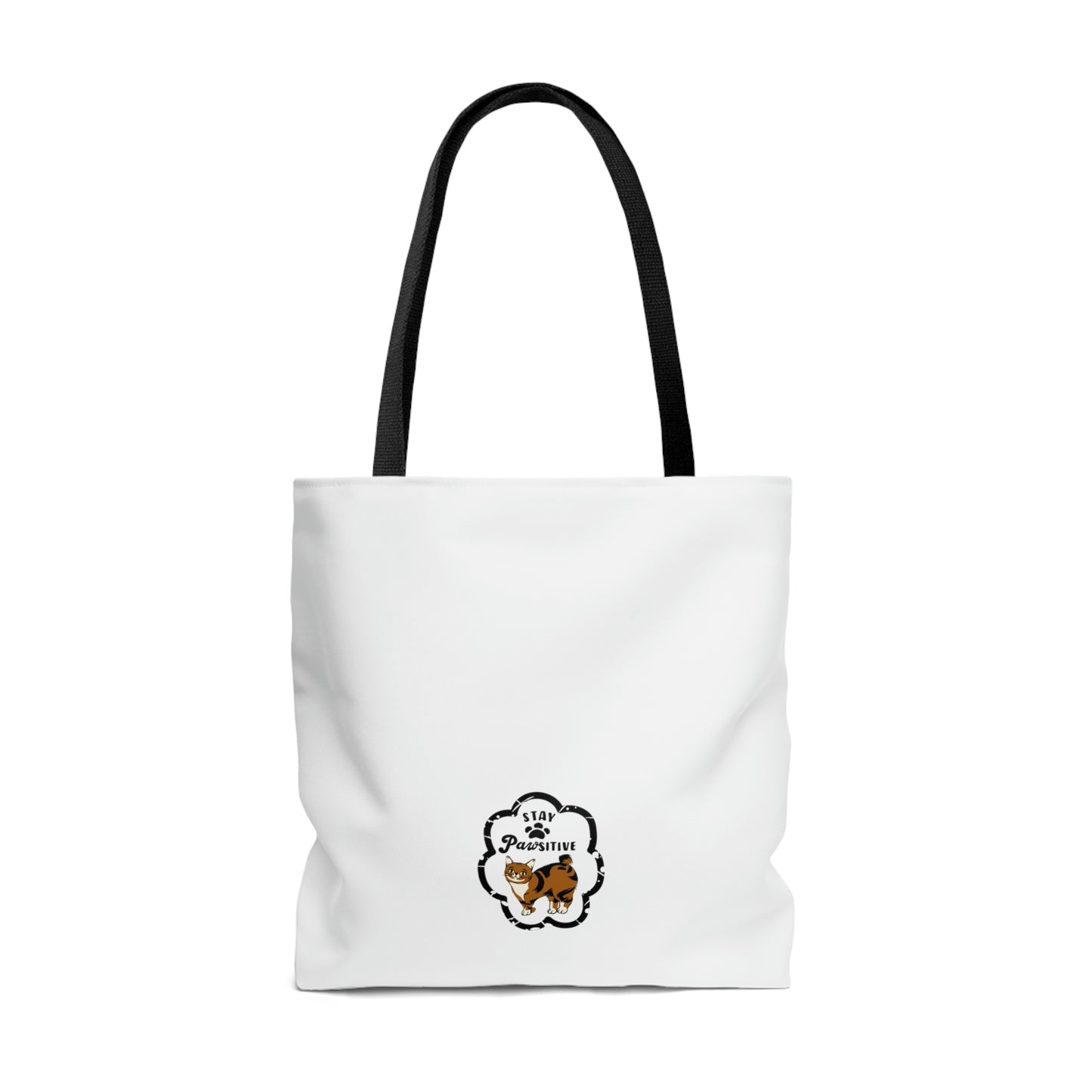 Saty Pawsitive Cute Cat Tote Bag (AOP)
