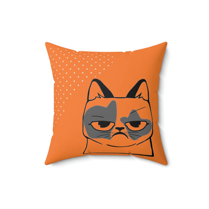 Cat Face design Spun Polyester Square Indoor Pillow