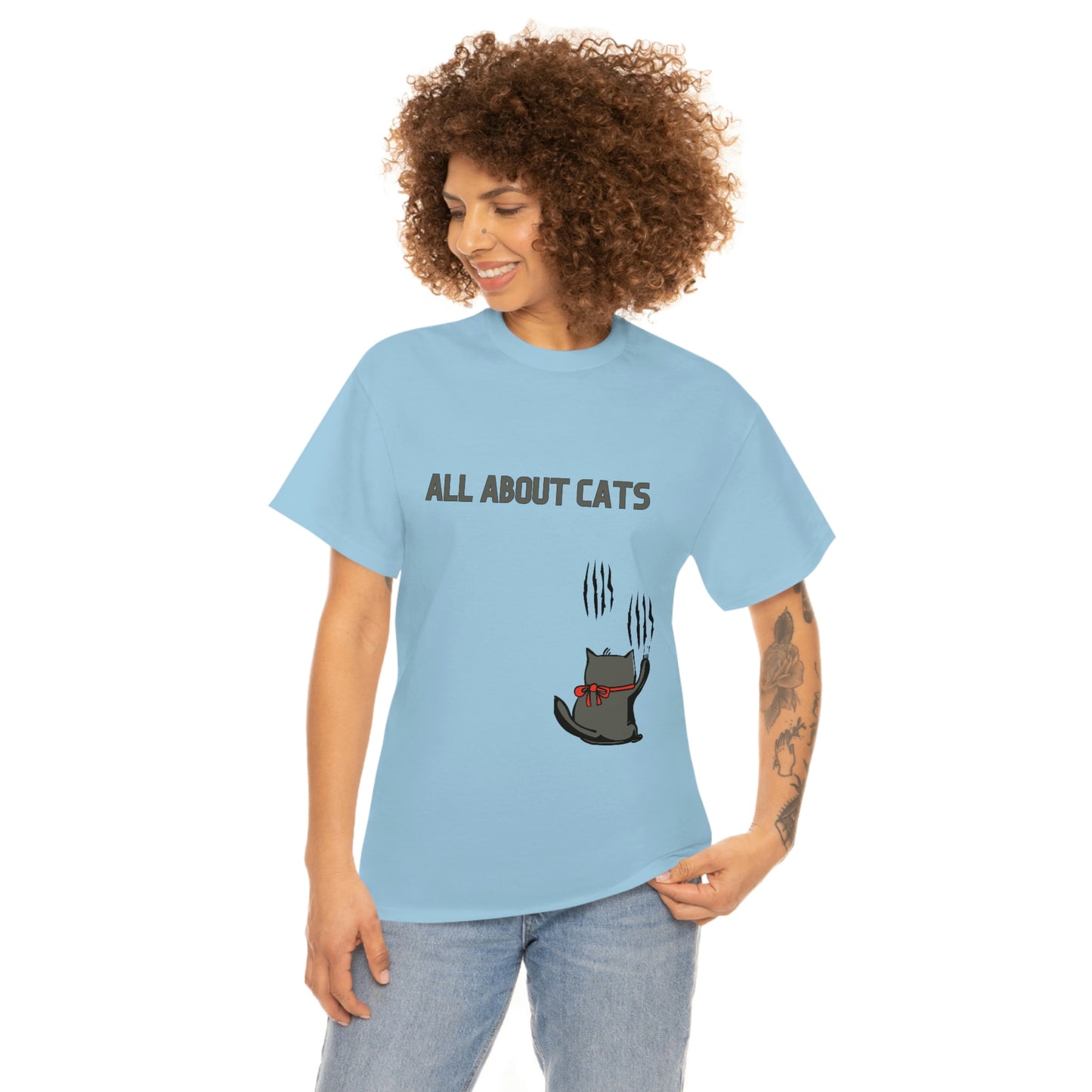 All About Cats Cat Scratches design Graphic tee shirt