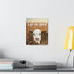 " Life is good " Cutiest Cow in Wheat Filed design Canvas Gallery Wraps poster