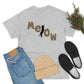 " Meow" with Black Cat   Cotton Tee shirt
