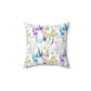 Flowers Tulips design Spun Polyester Square Pillow