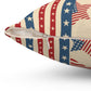 ""America"" Stripes and Stars design Spun Polyester Square Pillow