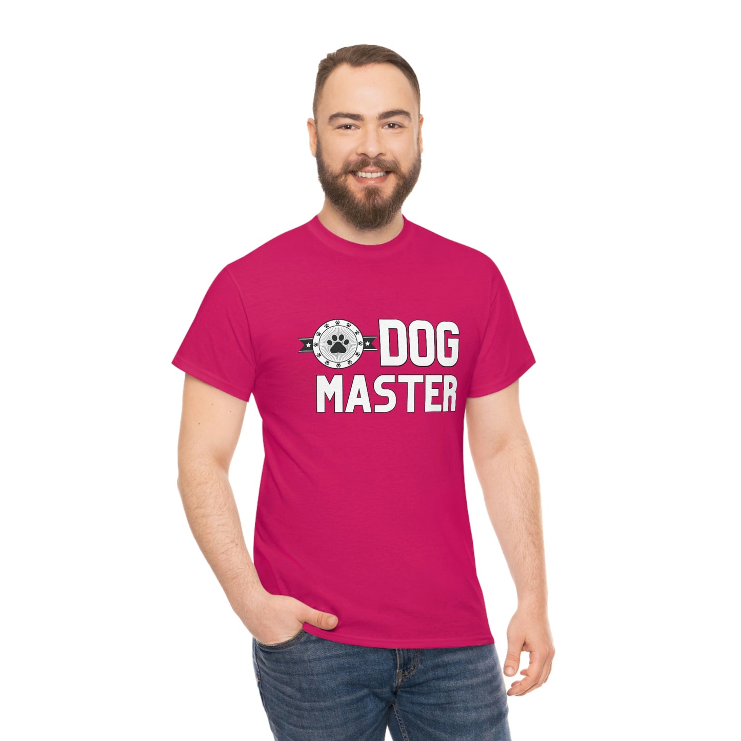 Dog Master with Paws logo/Stars design Graphic tee shirt