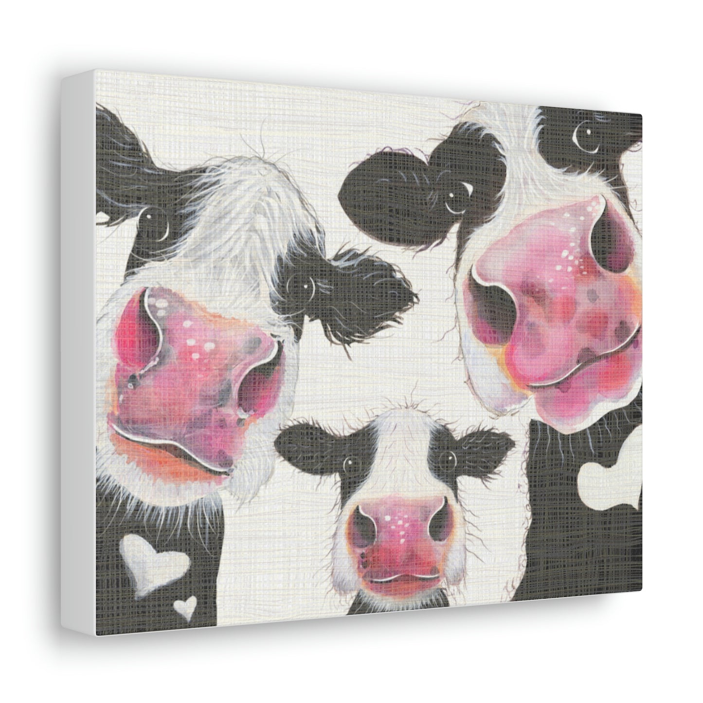 Happy Cow Family illustration design Canvas Gallery Wraps poster