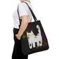 Colorful pattern Cute Cat Tote Bag (AOP)