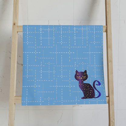 Beautiful Purple Cat Design Hand Towel 16″ × 28″