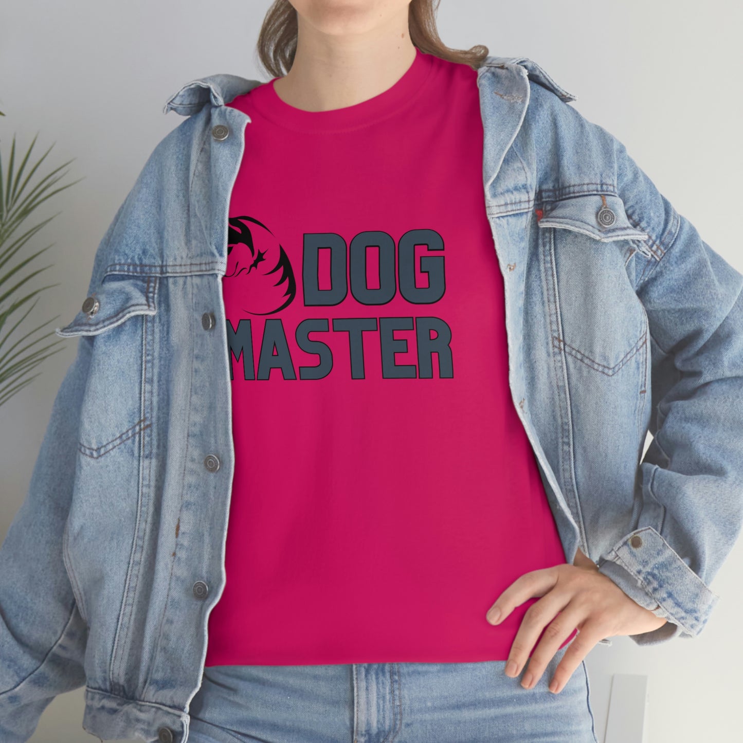 Dog Master with Dog logo design Graphic tee shirt