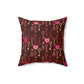 Heart shaped lock with Keys design Spun Polyester Square Pillow
