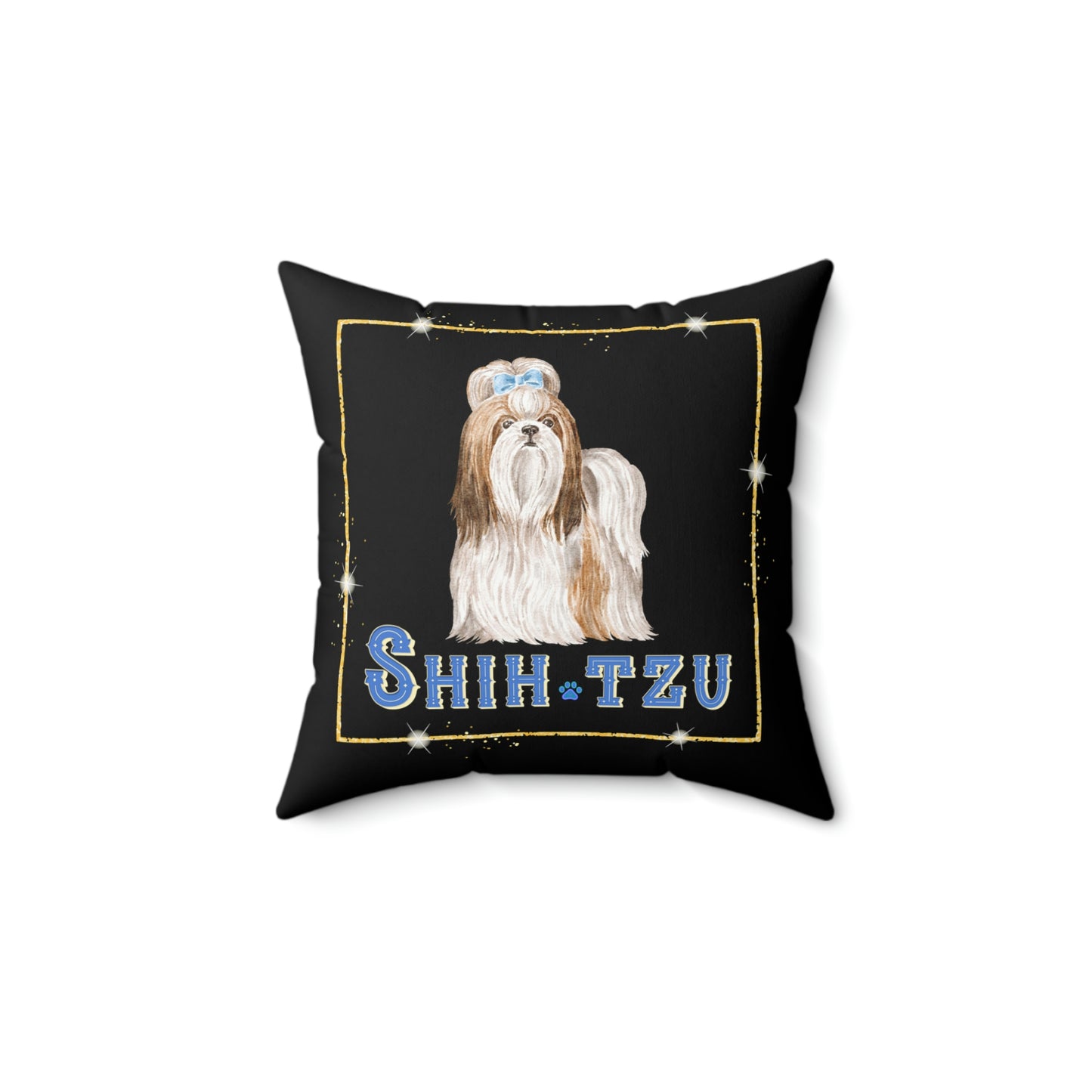 Beautiful Shih tzu Dog design Spun Polyester Square Indoor Pillow