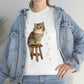 Cute Kitten/Cat sitting on Chair Graphic tee shirt