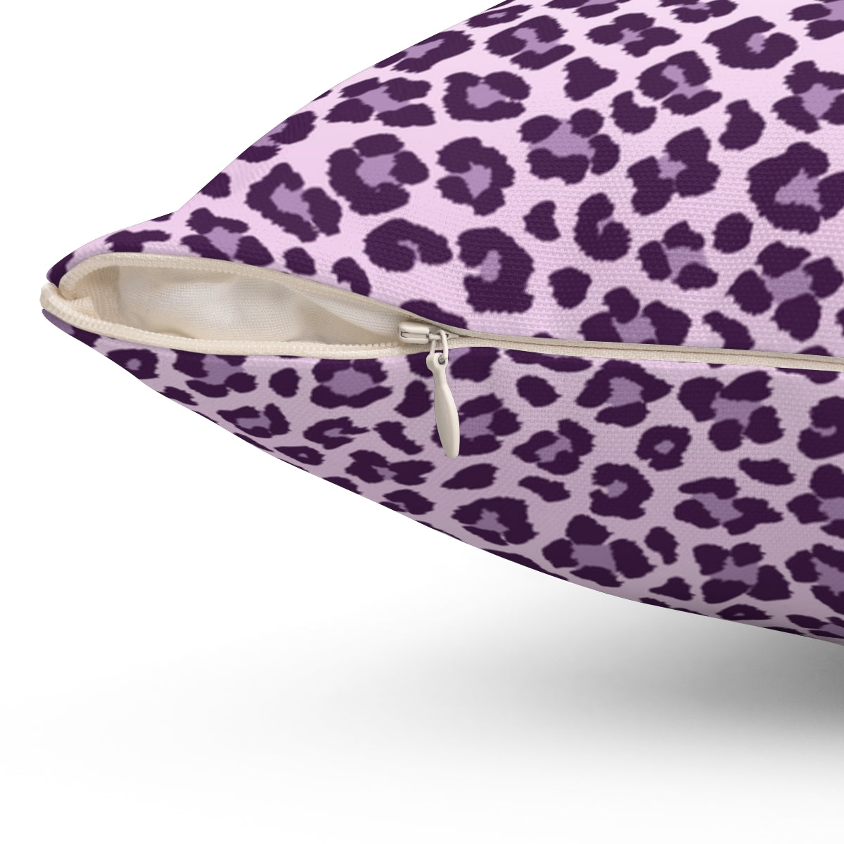 Purple Animal prints/ Leopard prints Rainbow design  Spun Polyester Square Pillow