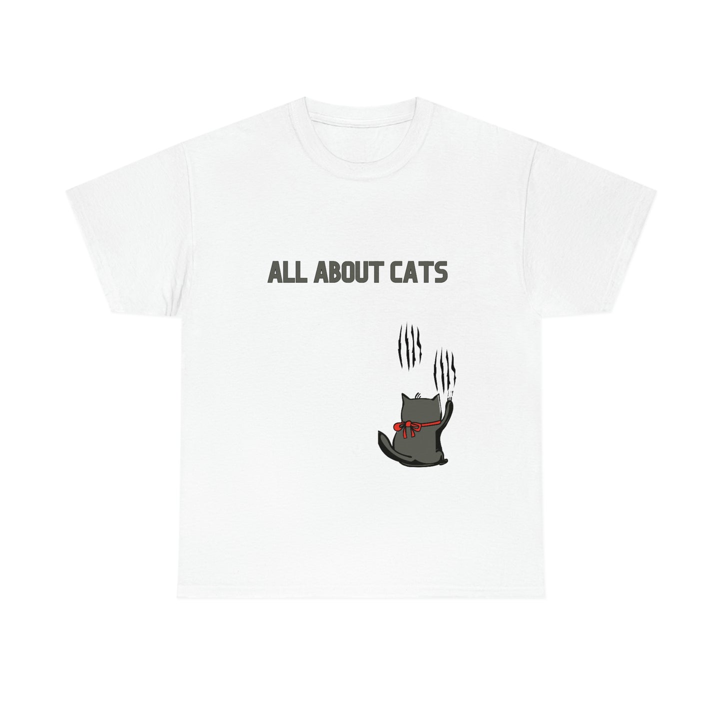 All About Cats Cat Scratches design Graphic tee shirt