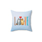 " Two Cats in Love " Spun Polyester Square Pillow