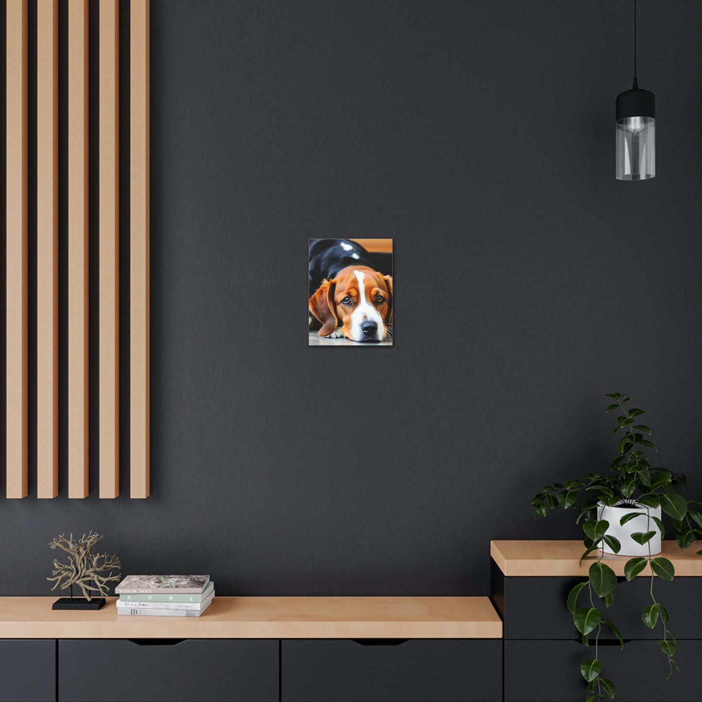 Adorable Dog Gazing at You Canvas Gallery Wraps poster