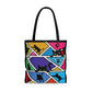 Colorful design Lots of Black Cats Tote Bag  (AOP)
