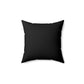 " But First, Cats " Cute Cat design (Black) Spun Polyester Square Indoor Pillow