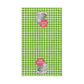 Green Checked Pattern Cat Lover Design Hand Towel 16″ × 28″