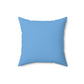 I love cats. it's all about cats. design (light blue) Spun Polyester Square Indoor Pillow