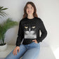Cat Lover Big Cat Face design Heavy Blend™ Crewneck Sweatshirt