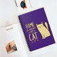 "Home is where my cat is"  Cute Cat design Spiral Notebook - Ruled Line 118 pages