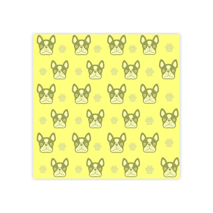 Cute Dog Faces and Paws design ( Yellow) Post-it® Note Pads
