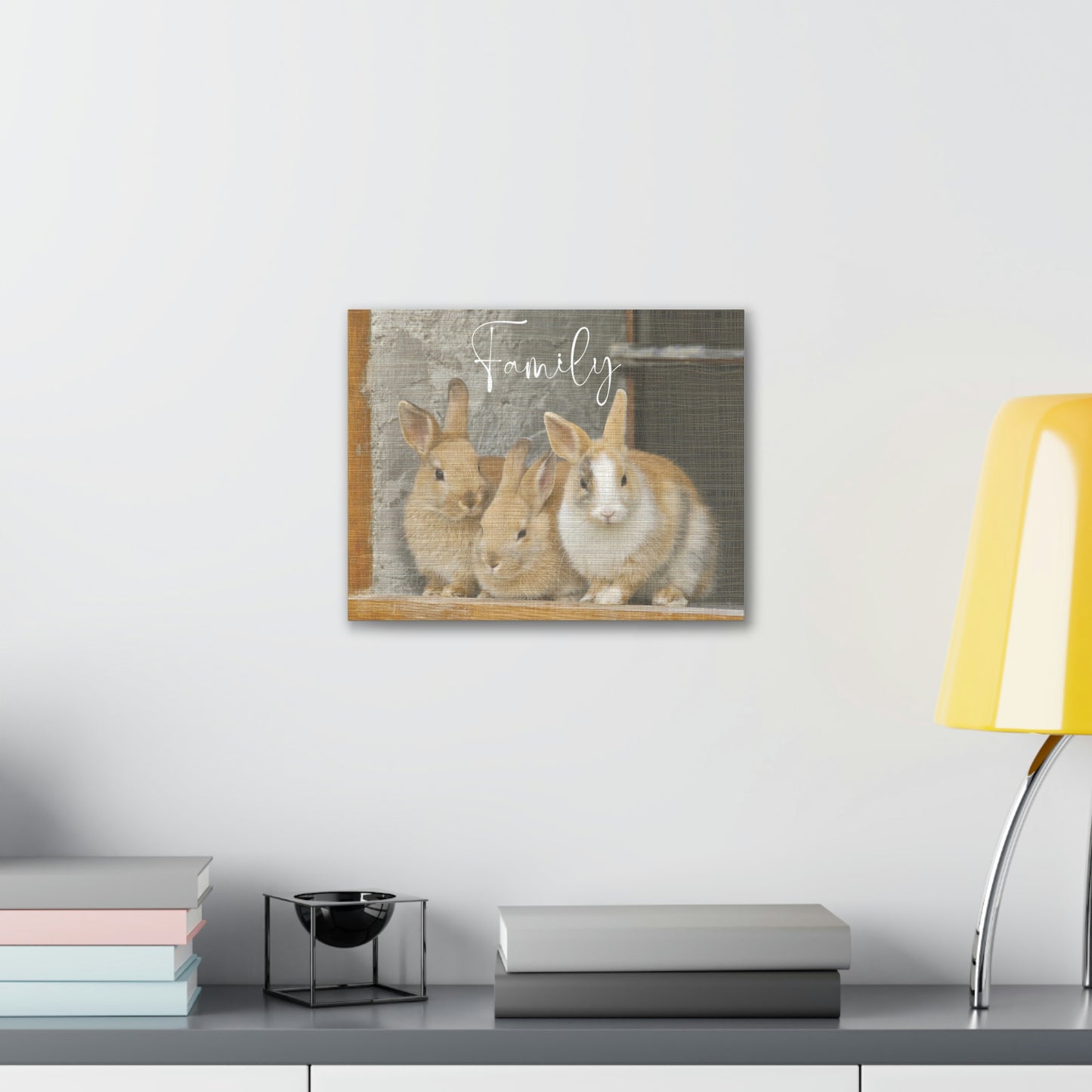 " Family" Three Bunny/Rabbit design Canvas Gallery Wraps poster