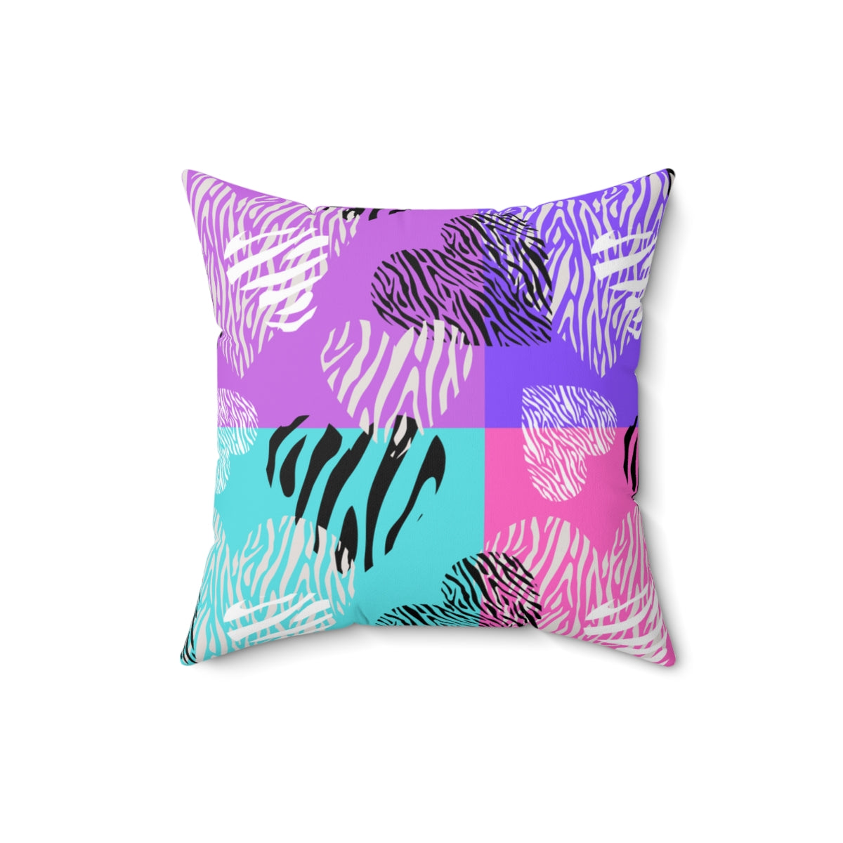 Animal prints Heats multi color design Spun Polyester Square Pillow