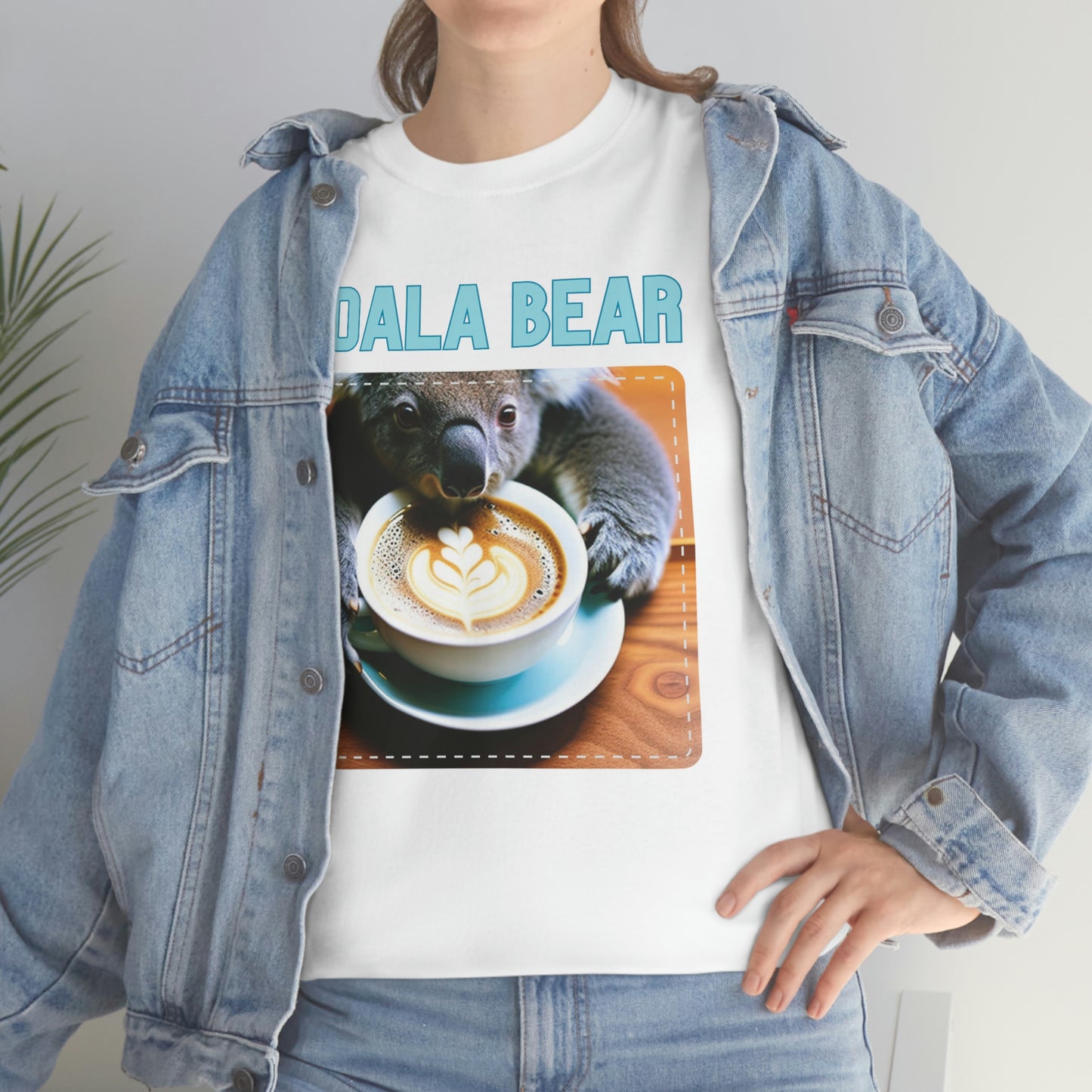 Koala Bear with Latte/Coffee Latte Art Graphic tee shirt