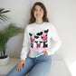 "Positive Vibes" Happy Cow Family Graphic Crewneck Sweatshirt